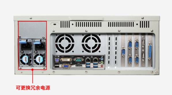 这款保定工控机有三个音频接口，line-in接口，line-out接口，Mic-in接口