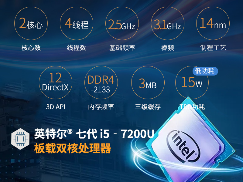 大路镇酷睿7代工业计算机|无风扇嵌入式工控机|DTB-2042-7200U