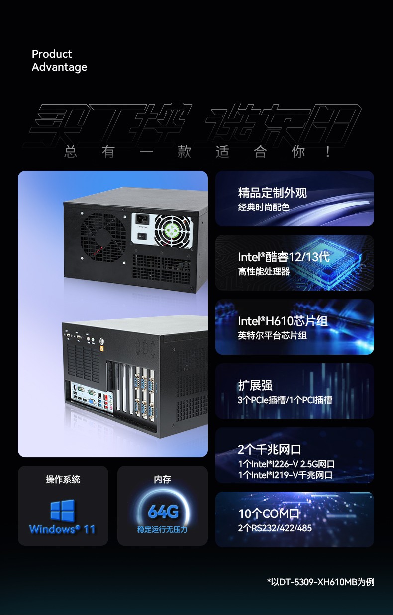 壁挂式山西工控机,13个USB主机电脑,DT-5309-JH610MB1.jpg