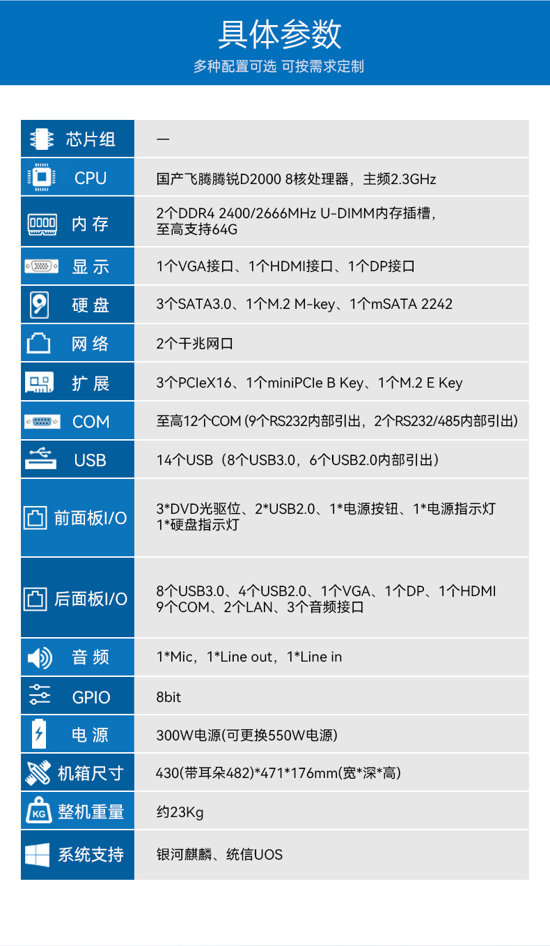 国产4U信创山西工控机,飞腾腾锐D2000八核处理器,5G国产CPU电脑,DT-610X-TD2KMB.jpg