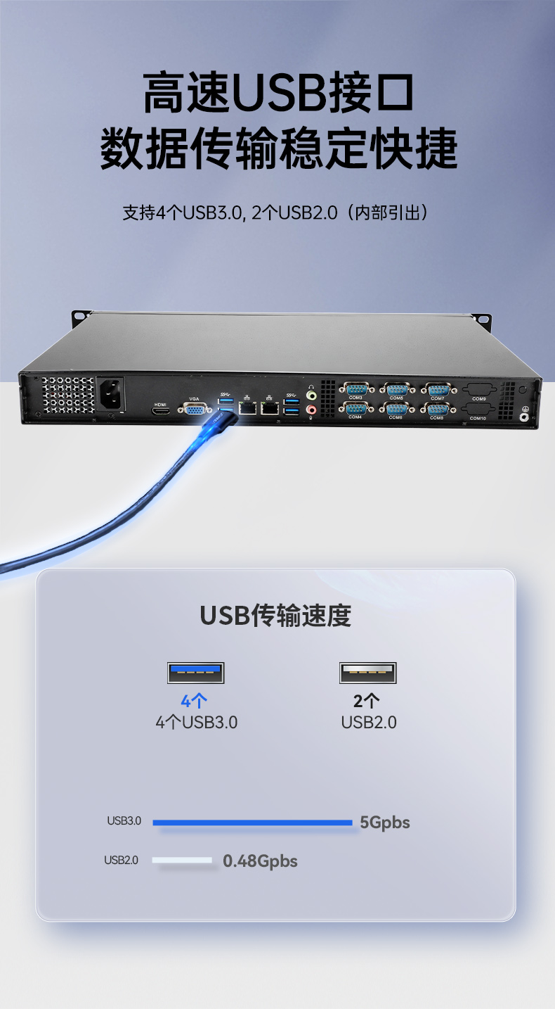 国产飞腾山西工控机,1U短款机架式工业主机电脑,银河麒麟工业电脑,DT-S1010MB-FD2KMC.jpg